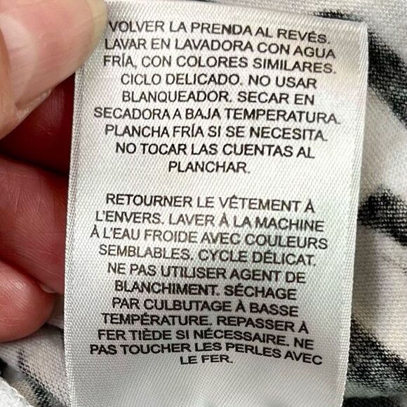 Alfred Dunner Striped Floral Short Sleeve Blouse 2X - Picture 9 of 9